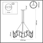 5447/40L ODL_EX Люстра LED 40Вт 3000К 220В IP20 L-VISION