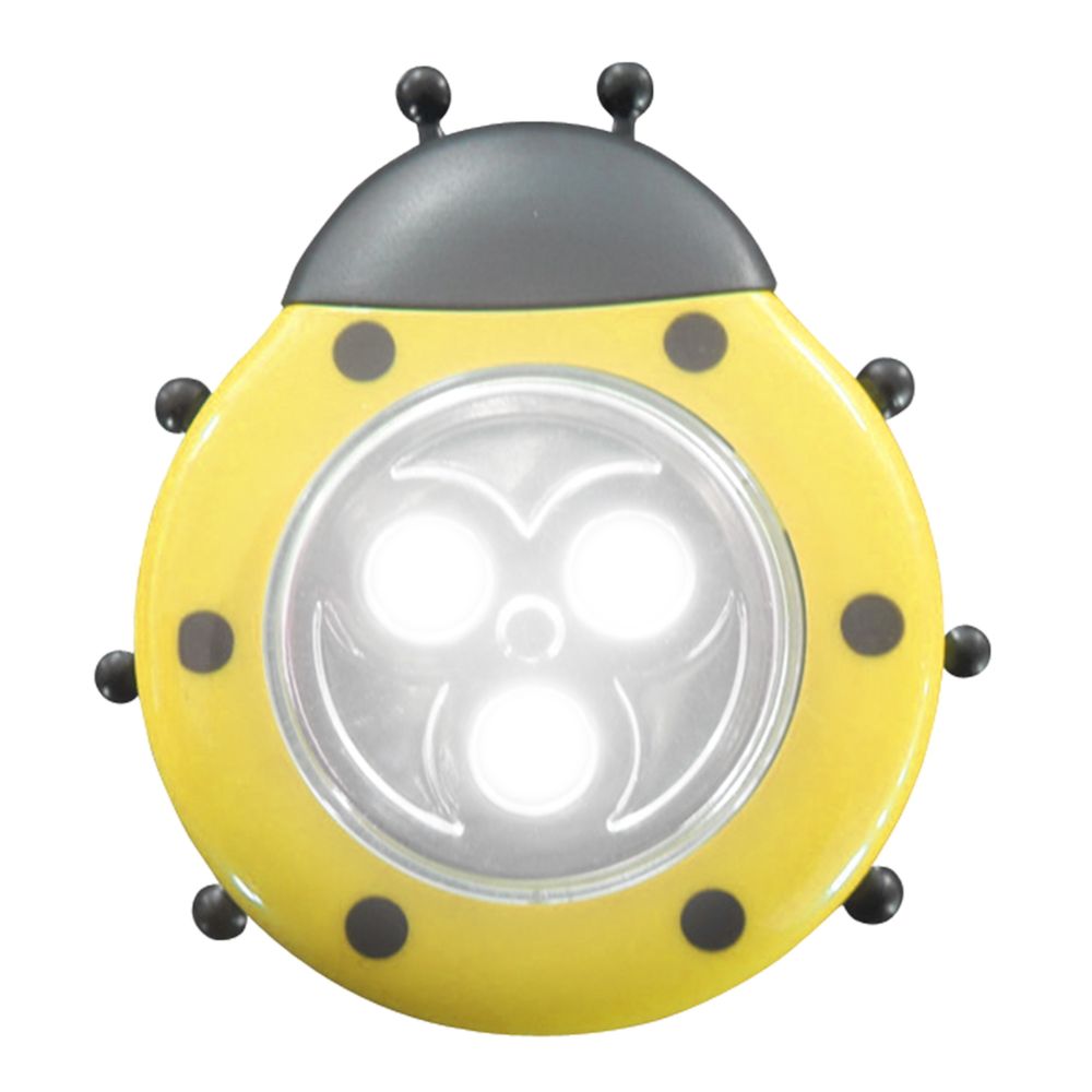 DTL-354 Божья Коровка-Yellow-3LED-3AAA Cветильник-ночник Божья Коровка.питание от 3-х батареек AAA в комплект не входят. Цвет -желтый. Упаковка блистер
