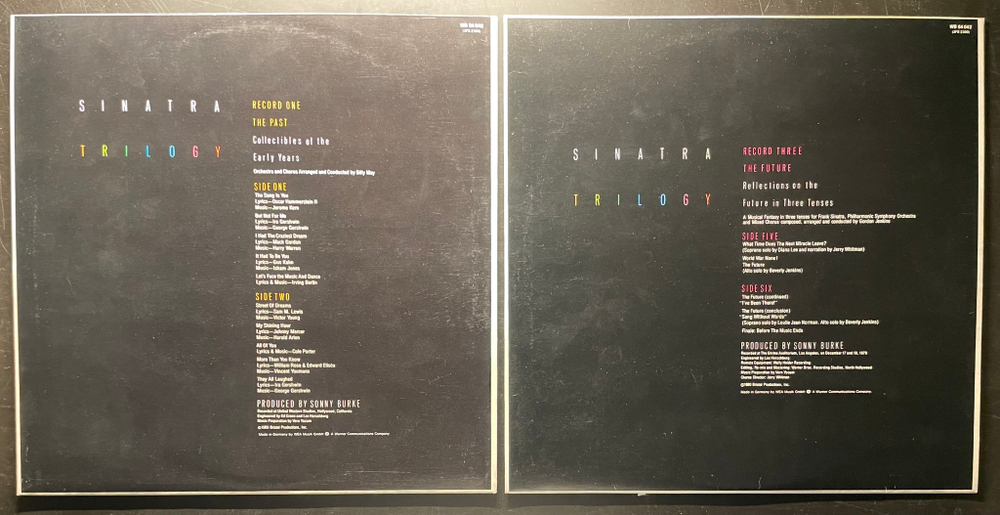 Frank Sinatra ‎– Trilogy: Past, Present & Future 3LP (Германия 1980г.)