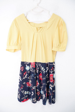 Платье летнее комбинированное 40 размер