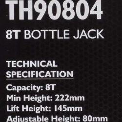 Домкрат бутылочный 8т с клапаном JCB JCB-TH90804