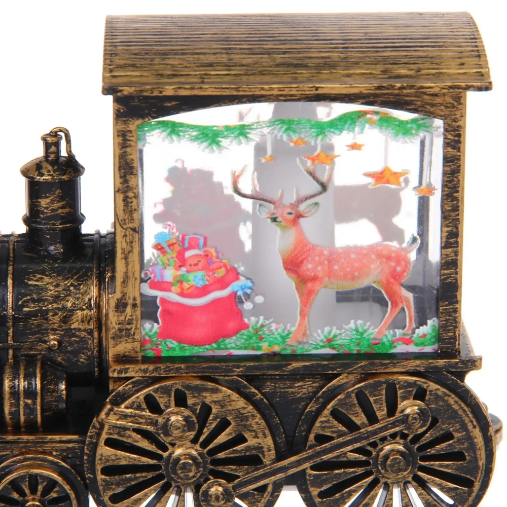 Сувенир с подсветкой «Волшебный паровозик» 8*5*14 см, Бронза (работает от батареек LR44*3)