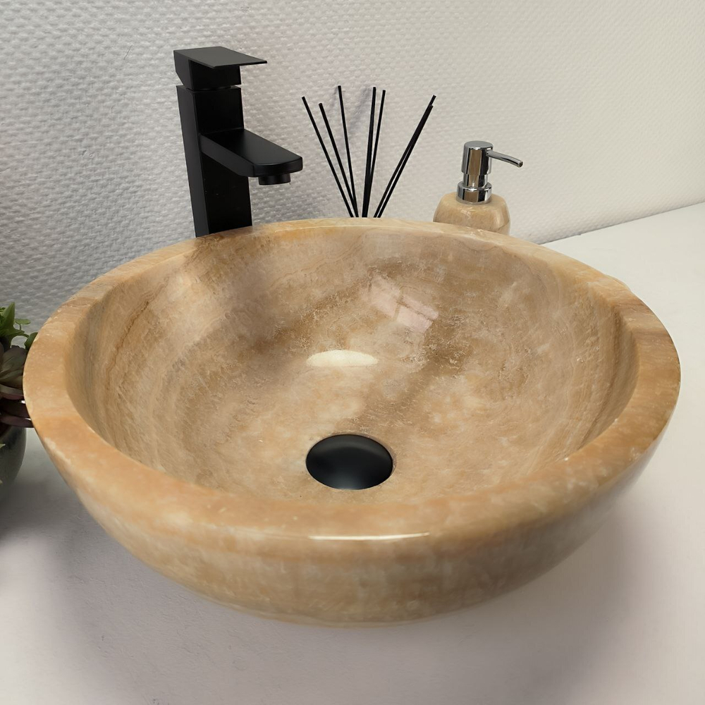 Раковина из оникса Bowl Yellow TinLip BO-62923 40*40*15 140