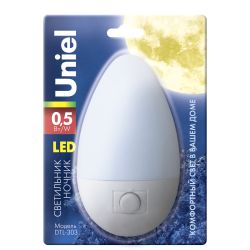 DTL-303-Овал-White-3LED-0.5W Светильник-ночник. Блистерная упаковка.