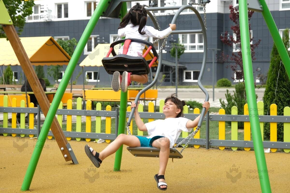 Качели металлические тип-1 с подвесом Дуэт