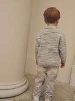 Поло с длинным рукавом вязаное для мальчика Next K82-692, Светло-серый