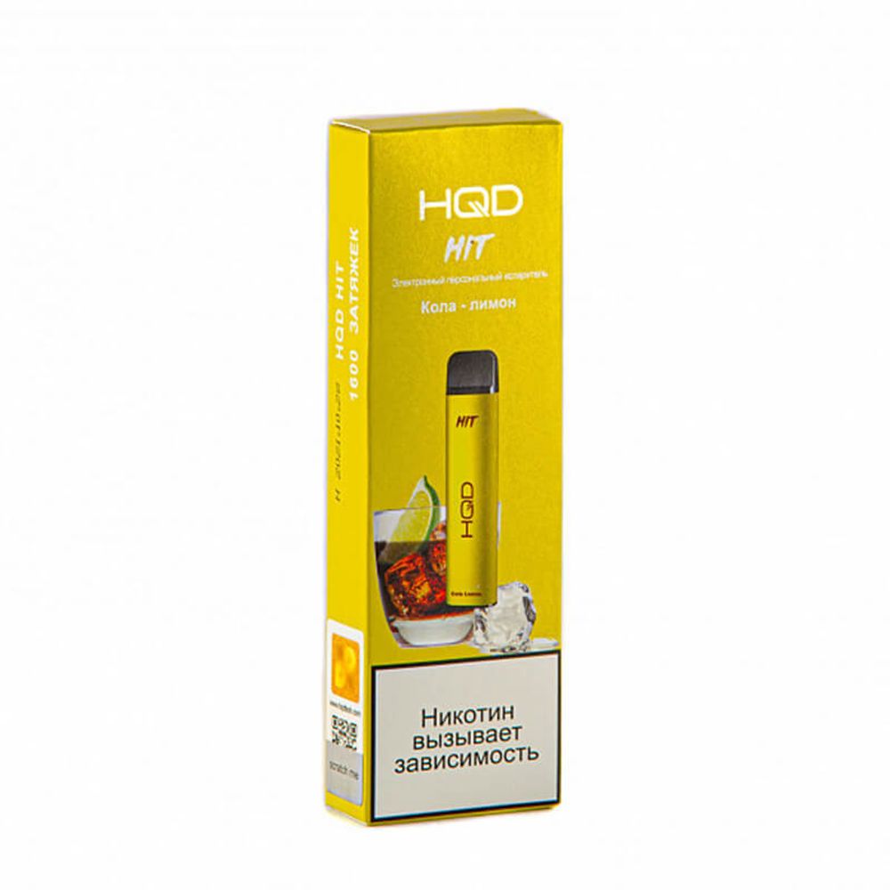 Одноразовая электронная сигарета HQD Hit - Cola-Lemon (Кола-Лимон) 1600 тяг