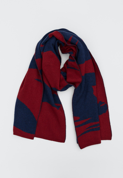 Шерстяной шарф ARGYMAQ BURGUNDY BLUE