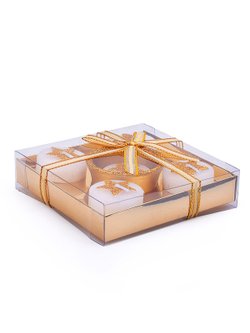 Набор свечей с подсвечником Золотая звездочка (00-7035)