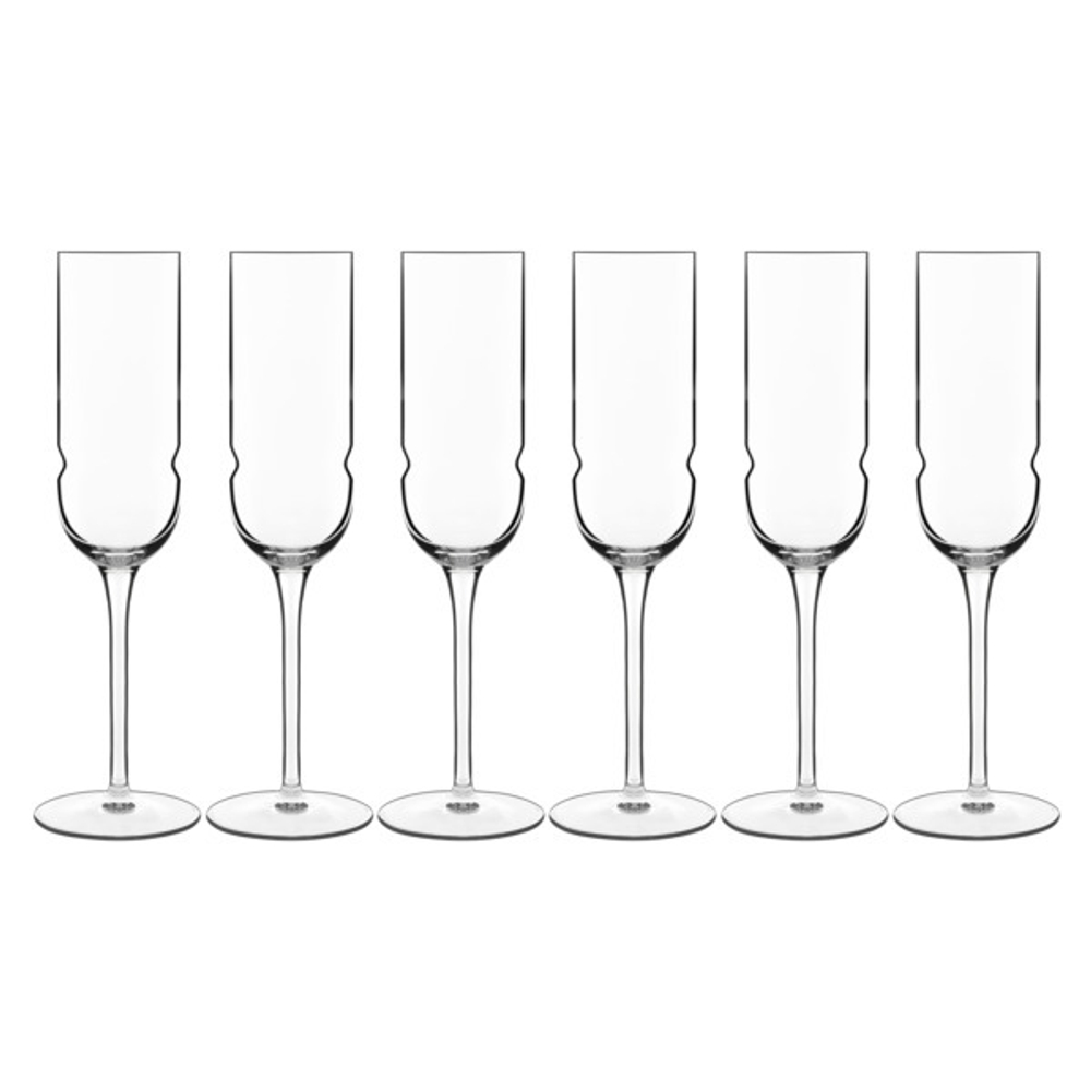 Набор фужеров для игристого вина Luigi Bormioli Грандиозо 210 мл, 6 шт, стекло