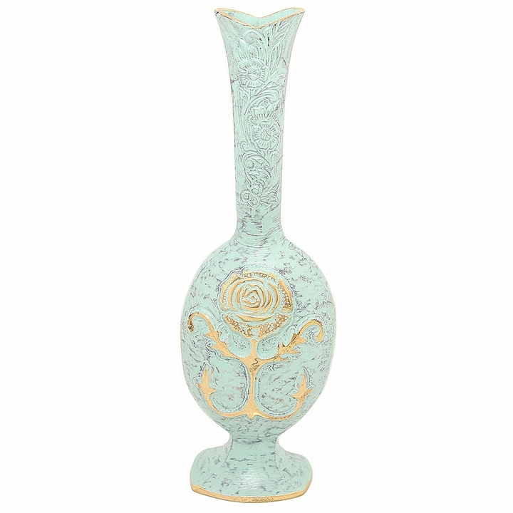 Ваза роза с шипами цвет бюрюзовый