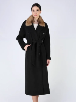 Пальто демисезонное длинное с поясом