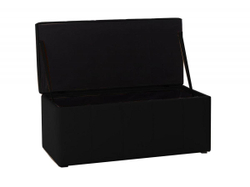 Банкетка Лонг Черный экокожа