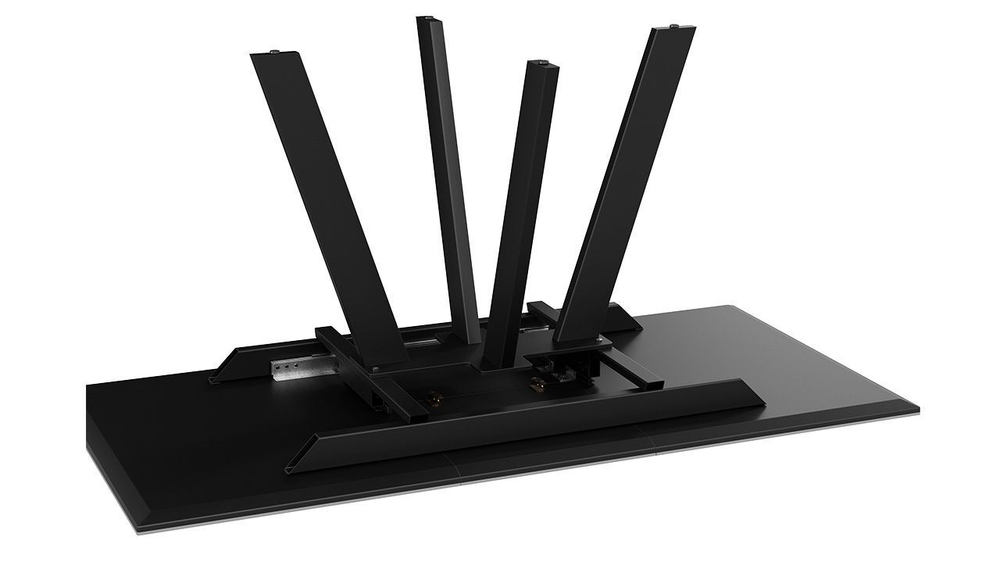 Стол кухонный обеденный раздвижной Черный муар/Керамика матовая серый мрамор 120(160)х80х76 см