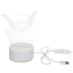 Светильник ночник «3D-Крылья любви» на пластиковой подставке, с включателем USB