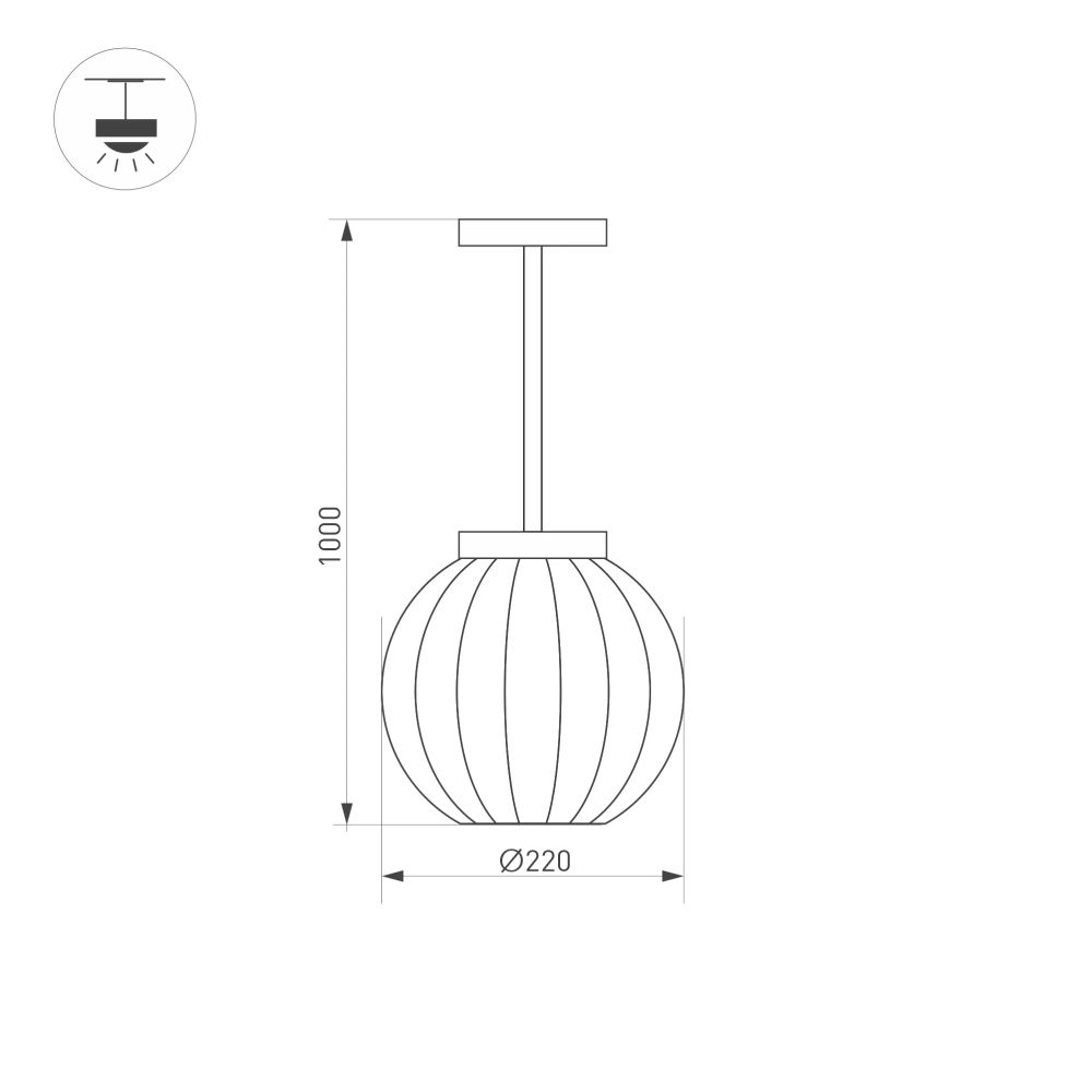 Светильник LGD-PEARL-HANG-7W Warm3000 (GR, 164 deg, 230V) (Arlight, IP65 Металл, 3 года) 030004(1)