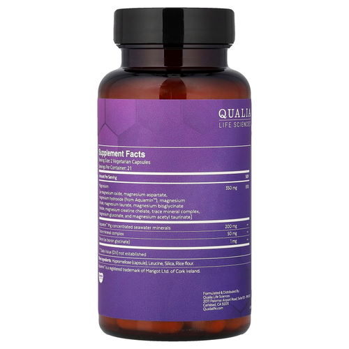 Qualia, Magnesium + ™, 42 капсулы