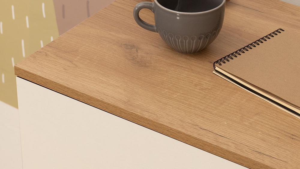 Комод для одежды с ящиками Дуб Крафт золотой/Серый графит 4 ящика 92х41х84 см