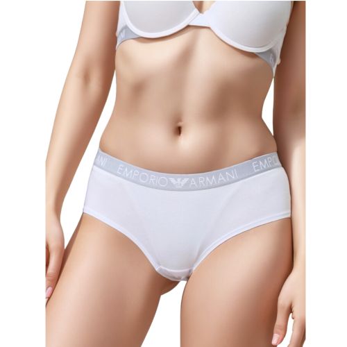 Женские трусы бразилиана набор из 2 штук (белый, черный) Emporio Armani 164351_CC318 00911