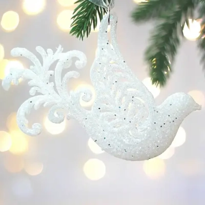 Подвеска «Птица счастья» 11*14 см, Белый