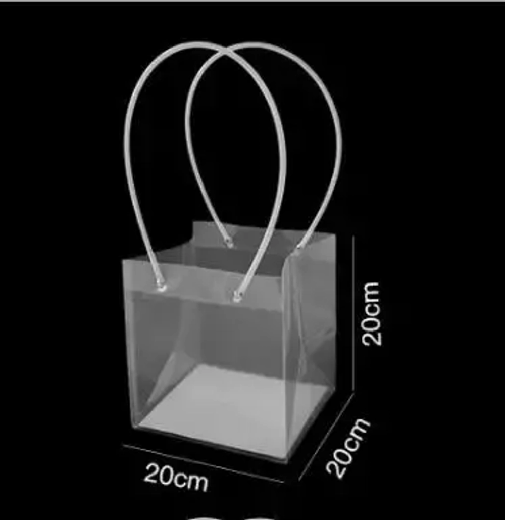 Пакет ПВХ с ручками с квадратным дном 20 х 20 х 20 см