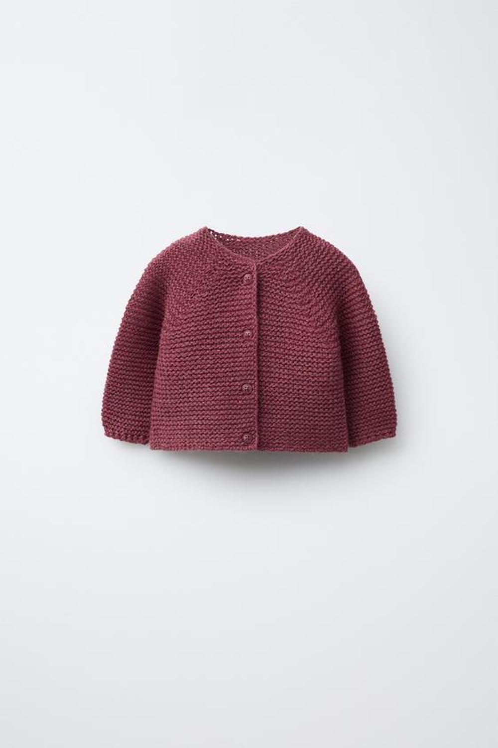 ZARA КАРДИГАН КРУПНОЙ ВЯЗКИ, МАЛИНОВЫЙ