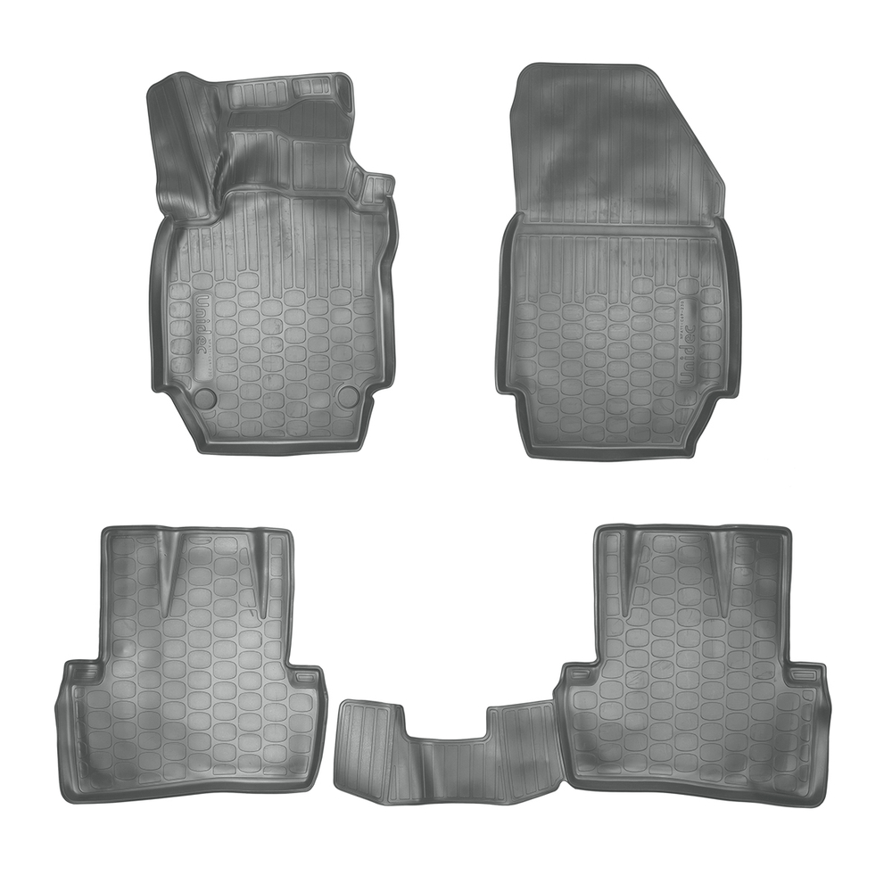 Ковры в салон Norplast/Unidec для Renault Captur (2013-) Полиуретан, Серый, арт.NPA11-C69-230-G