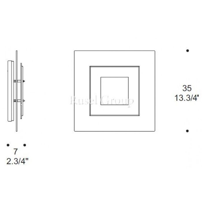 Настенный светильник Leucos LAGUNA P35 PLATINO