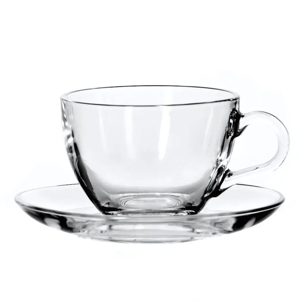 Чашка с блюдцем на 6 персон 215мл «Бейзик» 97948B