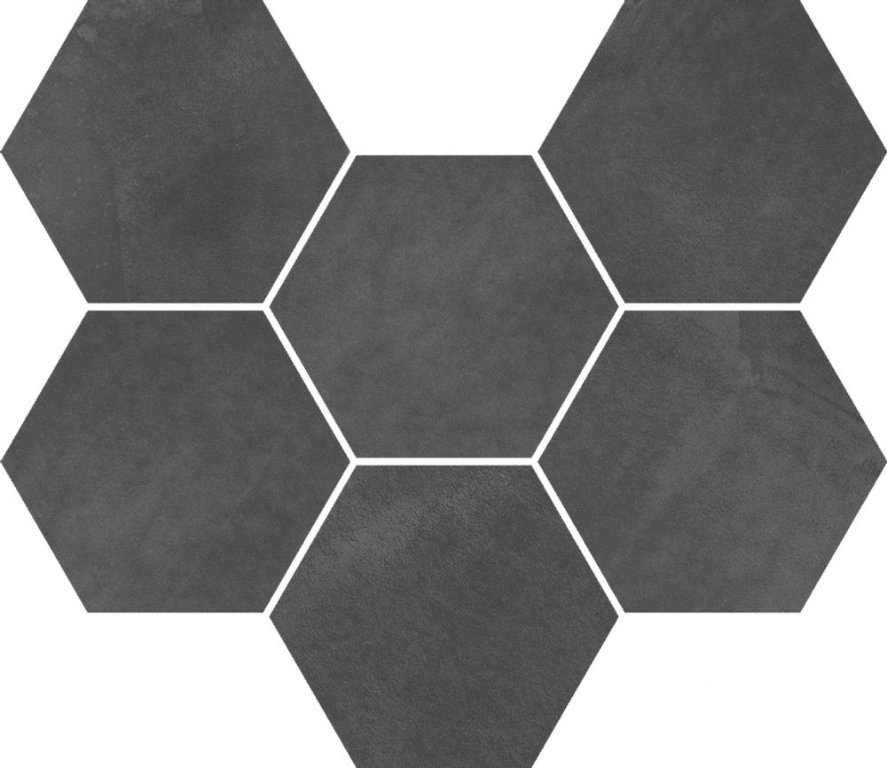 Мозаика Continuum Petrol Mosaico Hexagon 25x29