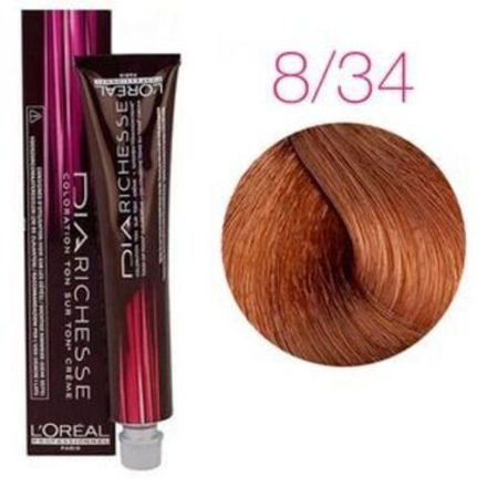 L'Oreal Professionnel Dia Richesse 8.34 Светлый блондин золотисто-медный 50мл