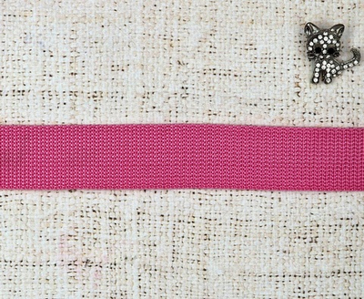 Лента ременная стропа, 10 гр/м, ш. 2 см, розовый