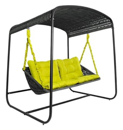 Качели DeckWOOD Sky Bed Lite (черный, подушка зеленая)