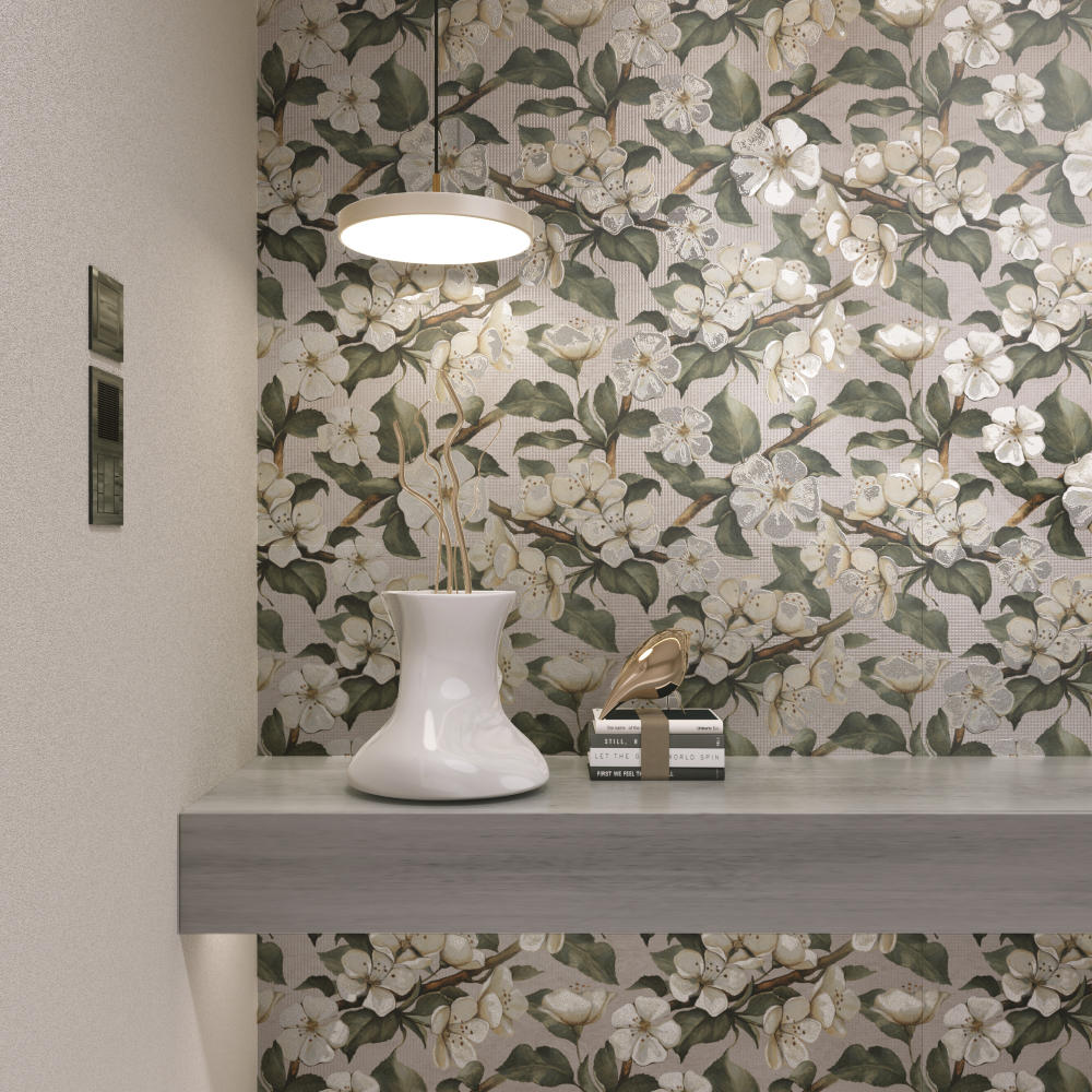 Керамогранит, Creanza, CORTEN GREY DECOR, 1200x600 мм, матовая с 3D-глазурью