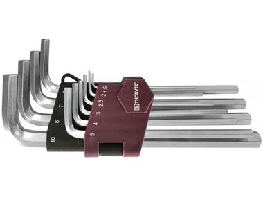 HK10S Набор ключей торцевых шестигранных, H1.5-H10, 10 предметов