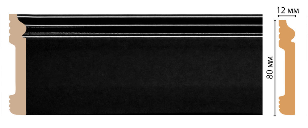 Плинтус DM D005-195 (80*13*2400мм)