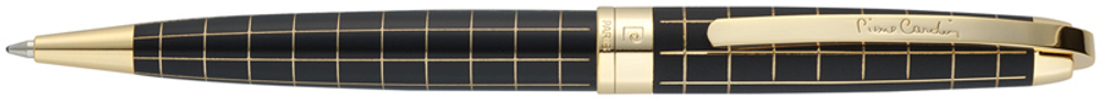 Фото ручка шариковая Pierre Cardin PROGRESS PC5000BP-02G черного цвета с позолотой в подарочной  коробке с гарантией