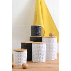 Банка для хранения керамическая Farah, 900 мл, белая