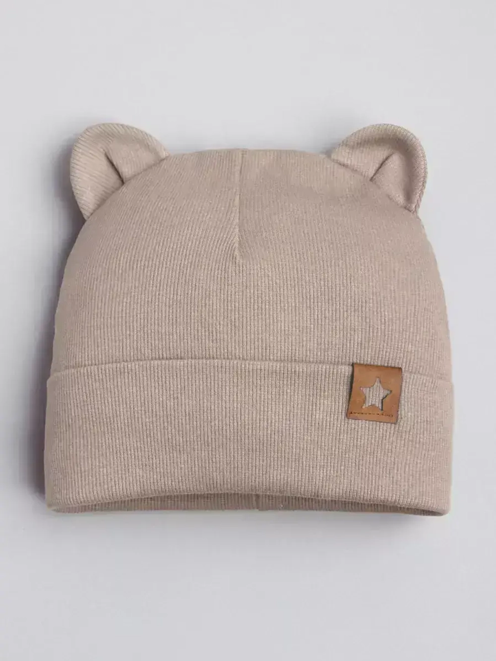 Шапка детская с ушками на осень