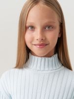 Джемпер водолазка для девочки AT274 голубой