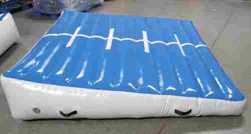 Надувной гимнастический мат-коврик «Старт» для занятий 2×2×0,4 м, синий