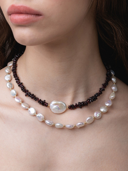 Ожерелье Монеты из белого жемчуга