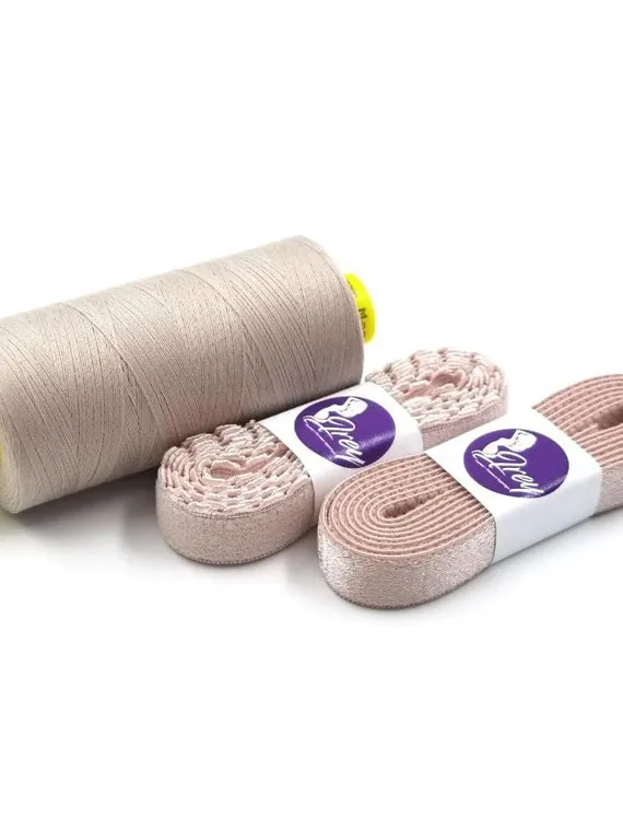 168 К-195/6 Тесьма эластичная Lauma 6 мм, серебристый пион 168