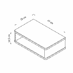 Тумба прикроватная, 47х29х14.5, Мелания, подвесная, с полкой, массив дуба, Dipriz