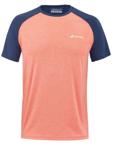 Мужская теннисная футболка Babolat Play Crew Neck Tee Men - fluo strike/estate blue