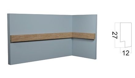 Молдинг Контур окрашенный завершающий, 27x12 мм