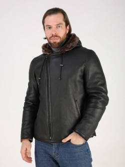 Дубленка зимняя куртка натуральная с капюшоном косуха