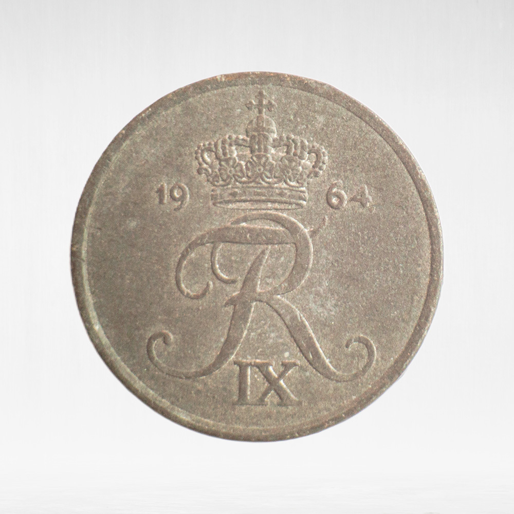Denmark, 1 Øre - Frederik IX, 1964, VF