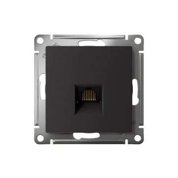 Розетка компьютерная AtlasDesign RJ45 кат.6A механизм карбон SE ATN001086