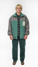 Купить Куртка Ymkashix Furry HTF серая/изумрудная Куртка Ymkashix Furry HTF серая/изумрудная